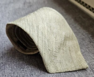 Corbata texturizada vintage a rayas beige C&A - Imagen 1 de 7