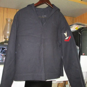 Jersey vintage de la Marina de los Estados Unidos azul sin vestir azul galleta talla 44 - años 70 - Imagen 1 de 6