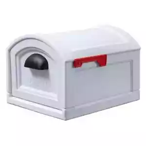 Classic White Safe Town to Town XL Post-Mount Mailbox Secure Magnetic Closure - Picture 1 of 2