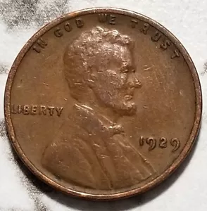 1929 P U.S. Lincoln Wheat Penny BIN332 - Bild 1 von 2