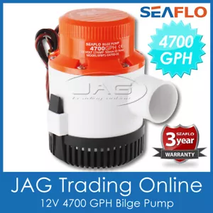 12V SEAFLO 4700GPH SUBMERSIBLE BILGE PUMP - Water / Boat / Marine / Caravan / RV - Picture 1 of 5