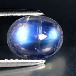 2.39 ct AAA Terrific Oval Cabochon (9 x 7 mm) Natural Rainbow Blue Moonstone - Picture 1 of 1
