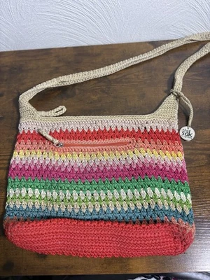 Bolso Bandolera Crochet Arco Iris The SAK Cartera Hobo Cierre con Cremallera  Foto 1 de 4