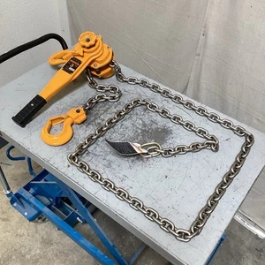 HARRINGTON LB030-10 Lever Chain Hoist Hook Mounted 6000lb Lift Cap 10' Lift - Imagen 1 de 4