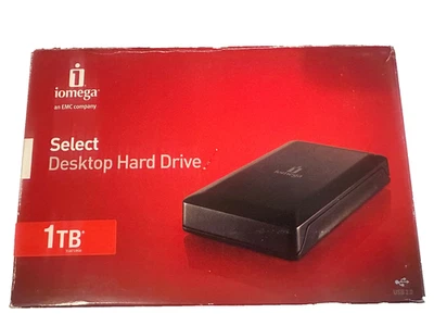 Iomega Select 1TB External Desktop Hard Drive – USB 2.0 – Excellent Condition - Image 1 of 4