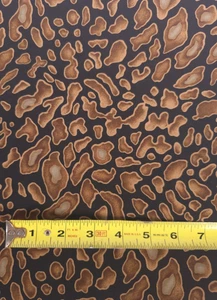 Fabric Animal Print, Brown Black Silk Or Poly 44" X 46" - Picture 1 of 1