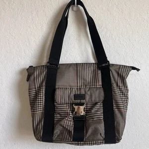 Ralph Lauren Hahnentritt Tasche Schultertasche Handtasche mit schwarzen Akzenten - Bild 1 von 10