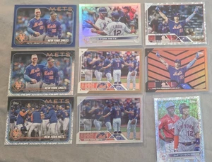 Lote de tarjetas del equipo 2022 2023 2024 Topps New York Mets refractor Lindor Alonzo - Imagen 1 de 8