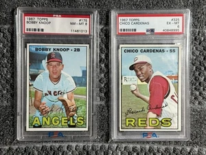 1967 Topps Baseball PSA Graded. Bobby Knoop #175, Los Angeles Angels. - Bild 1 von 1