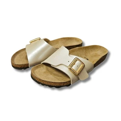 Sandali da donna Birkenstock Catalina perla ciabatte in Birko Flor taglia 39 - Immagine 1 di 4