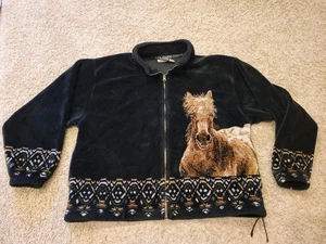 Suéter de Vellón Outback Trading XL de Colección Chaqueta con Cremallera Caballo Años 90 HECHO EN CANADÁ - Imagen 1 de 7