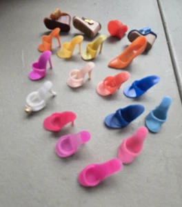 Lot of 19 Barbie Clone Heels Wedges Multicolor - Picture 1 of 8