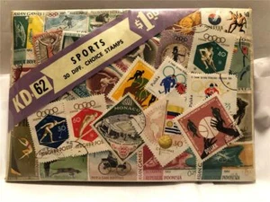 Vintage 60er Jahre ~ 30 verschiedene OLYMPISCHE SPORTMARKEN ~ SELTENES ungeöffnetes Souvenir ~ Kanada - Bild 1 von 1