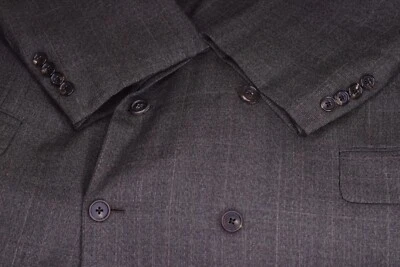 Blazer Abrigo Deportivo Chaqueta De Colección Hickey Freeman Cuadros Doble Pecho Talla 48L Foto 1 de 4