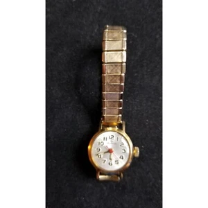 Helbros Vintage Ladies Watch 17 Jewels Gold Tone Wind Up Wristwatch - Imagen 1 de 10