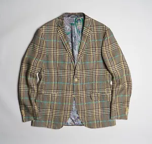 📌ETRO Blazer Superleggera Multicolor Lino Glen Plaid - Imagen 1 de 24