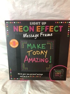 2018 FIZZ CREATIONS LTD LIGHT UP NEON EFFECT MESSAGE FRAME - Picture 1 of 5