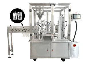 Máquina de llenado y tapado de bolsas de pie con dos cabezales automática - Imagen 1 de 6