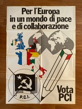 MANIFESTO,poster,1979 PARTITO COMUNISTA P.C.I. VOTA ,EUROPA PACE COLLABORAZIONE