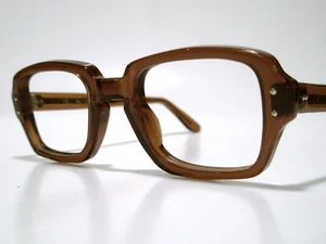 NOS USGI Issue BCG's USS Size 46-22 Brown Sunglasses/ Eyeglasses Frame Vintage - Picture 1 of 5