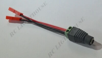 AC 110V barrel plug to 2 JST Female Plug Connector Adaptor - Image 1 of 3