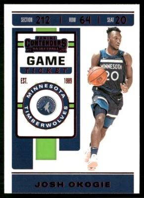 2019-20 Panini Contenders Game Ticket Red Josh Okogie #52 - Image 1 of 2
