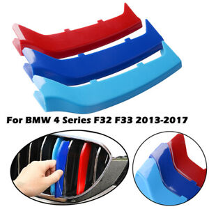M-Color 9 BARS Kidney Grille 3 Color Cover Insert Clips fits BMW F32 F33 2014-19