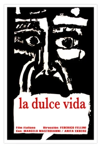 Póster de película de decoración para "La DULCE Vida"Sweet Life. Película italiana de Fellini. Room arte - Imagen 1 de 1