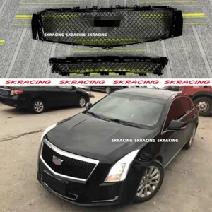 Rejillas de parachoques de malla delantera negras superior + inferior para Cadillac XTS 2013-2017 - Imagen 1 de 14