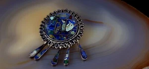 Broche plata 925 piedras preciosas México - atractivo y atemporal - Imagen 1 de 6