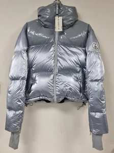 My Sunday Ski Damen Muse Cropped Shell Puffer Jacke, Moonlight Grey, Gr. S - Bild 1 von 2