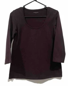 Eileen Fisher Brown Organic Cotton Blend Boat Neck Sweater Size S - Picture 1 of 5