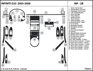Real Carbon Fiber Dash Trim Kit for Infiniti G35 05-06 with manual shifter INF2B - Picture 1 of 5
