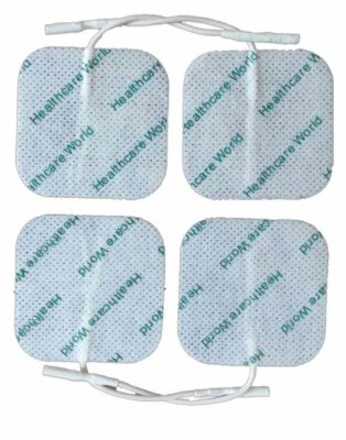 SQUARE TENS ELECTRODE PADS REUSABLE FOR TENS MACHINES - PACK OF 4 - Image 1 of 4