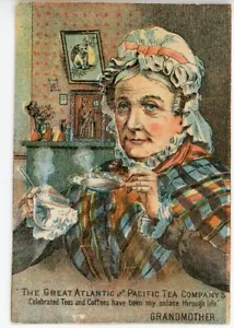 Great Atlantic Pacific Tea Co NY carta commerciale vittoriana nonna, animale domestico - Foto 1 di 2