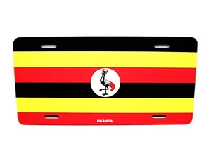 UGANDA UGANDAN FLAG METAL CAR NOVELTY LICENSE PLATE AUTO TAG - Picture 1 of 15