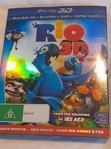 Blu Ray - RIO "Carnival Party Edition" 3D & 2D & DVD. VGC. RegB. FREE POSTAGE. - Picture 1 of 5