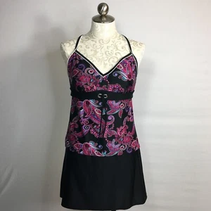 St. Johns Bay Talla: 8 Falda inferior, Beach Native 36D/DD Tankini Top Paisley - Imagen 1 de 8
