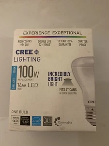 Cree 100W Equivalent Daylight R20 Incredibly Bright White 5000k LED Light bulb - Picture 1 of 9