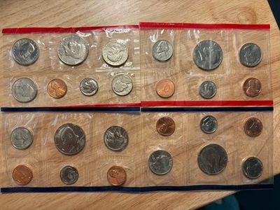 Lot of 4 US Mint Uncirculated Coin Sets 1980 (w/ Susan B Anthony) 1985 1987 1988 - Image 1 of 4