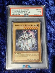 PSA 9 - POTD-EN001 - Elemental Hero Neos - 1st Edition - 2006 Yu-Gi-Oh! MT - - Picture 1 of 2