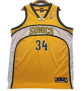 Vintage Seattle Sonics Ray Allen Basketball Jersey Authentic Reebok Sz 56 - Picture 1 of 14