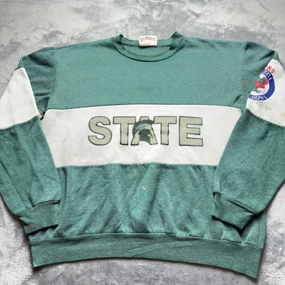 Vintage 1989 Michigan State Spartans Sweatshirt Mens Large Mazda Gator Bowl - Image 1 of 4