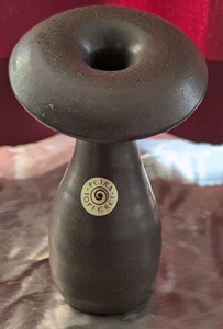 KERAMIKVASE, VASE, PETRA TÖPFEREI, BRAUN, PILZ, 15,5 CM - Bild 1 von 8