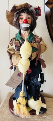 Muñeca coleccionable de colección Emmett Kelly Jr barriendo 23" edición LTD 1244/5000, caja/certificado de autenticidad Foto 1 de 4