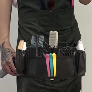 Hairdresser Scissor Holster PU Leather Comb Organizer Hair Stylist Waist Bag - Picture 1 of 5