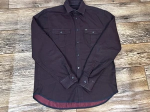 Armani Exchange Mens M LS Shirt Slim Fit Button Up Maroon Blue Micro Check - Picture 1 of 7
