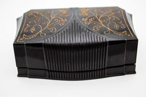 1930S ART DECO WALTHAM BLACK WATCH BOX - Picture 1 of 3