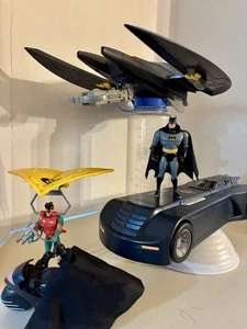 KENNER 1992 BATMAN THE ANIMATED SERIES COMBAT BELT BATMAN BATMOBILE BATPLANE - Picture 1 of 21