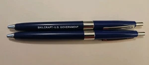 2x Skilcraft US-Regierung Einziehbar Mittel Kugelschreiber Blaue Tinte - Bild 1 von 1